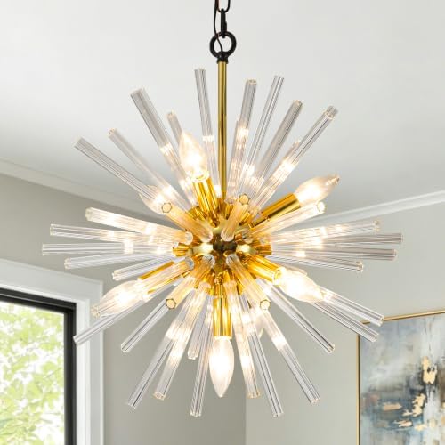 Vezzio Gold Crystal Chandelier Light Fixtures by Vezzio