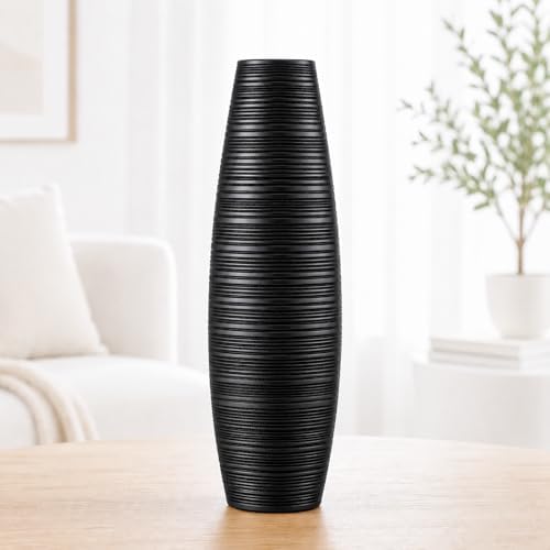 Leewadee Large Floor Vase 20 inches Polyresin for Pampas Grass, Dried Flowers by Leewadee