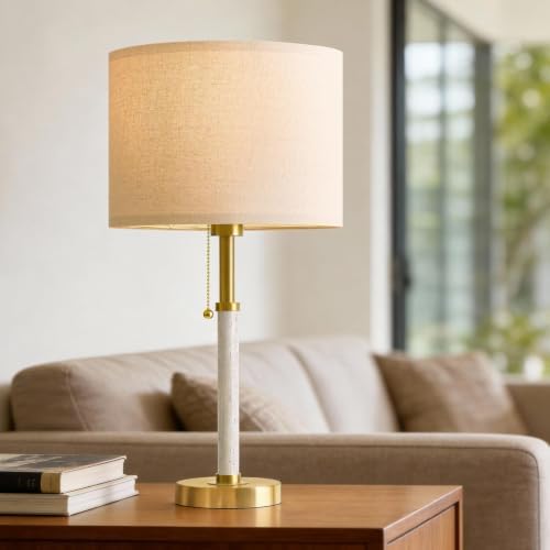 Wood Table Lamps 22" Mid Century Modern Lamps for Bedroom Living Room Lamps - Image 5