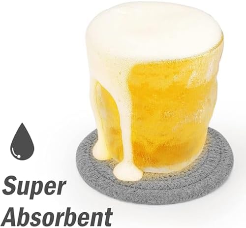Woven Drink Coasters with Holder, Coasters for Drinks Set of 10 - Image 3