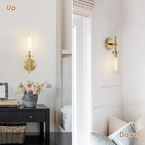 Hardwired Wall Sconces Set of 2, Bathroom Sconce Wall Lighting for Vanity - Image 6