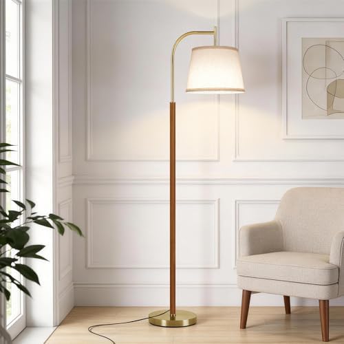 SUNMORY Wood Floor Lamp for Living Room, Mid Century Modern Standing Lamps by SUNMORY