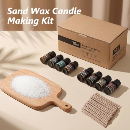 SAEUYVB 10 lbs White Natural Pearled Candle Sand Kit - Image 2