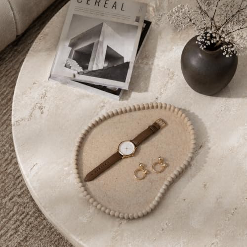 Faux Travertine Oval Vanity Tray for Bathroom Counter 9 x 7 Inch - Image 7