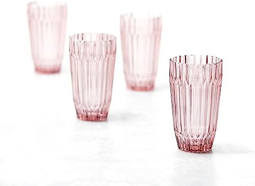 Fortessa Archie Glass Drinkware, Iced Beverage Glass (Set of 6), 14.8 Ounce, Pink - Image 2