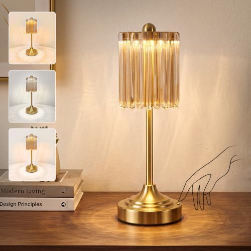 Vintage Cordless Accent Table Lamp 14" High by KiwiLusam