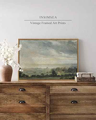 InSimSea Framed Canvas Wall Art Vintage Decor, Room Decor Vintage Landscape Artwork Home Wall Decor, Kitchen Office Farmhouse Bathroom decor, 16"x24" - Image 2