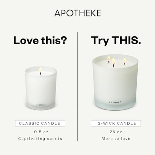 Apotheke Signature Scented Candles for Home, White Vetiver - 10.5 Oz - Image 5