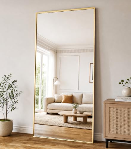 Koonmi 71"x28" Floor Mirror Full Length, Large Gold Mirror by KOONMI