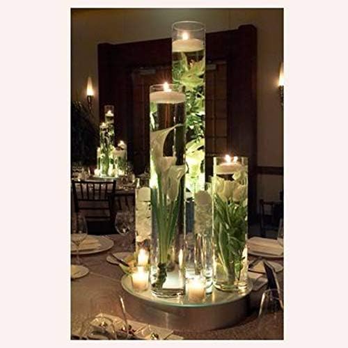 WGVI Quality Thick Weighted Tall Clear Cylinder Glass Vases, 4" W x 18" H, Flower Arrangement Floating Candle Holders Wedding Centerpieces Event Floral Container Artistic Display Home Decor, 1 Piece - Image 6
