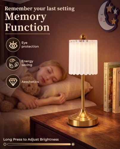 Vintage Cordless Accent Table Lamp 14" High - Image 4