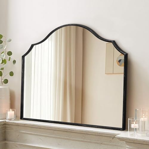 Besdomus Black Wooden Vanity Mirror: 32"x24" Bathroom Mirrors for Over Sink by Besdomus