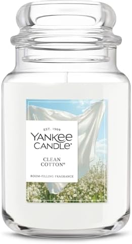 Yankee Candle Clean Cotton Scented Candle, 22oz Large Jar by YankeeCandle