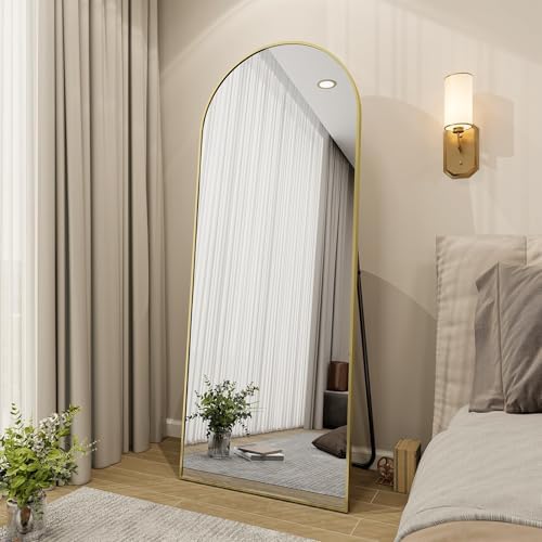 BEAUTYPEAK 65" x 24" Arch Full-Length Mirror with Stand, Gold - Image 5