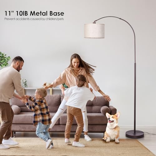 Qingmiao Dimmable Arc Floor Lamp, Remote & Foot Switch, Adjustable Shade - Image 6