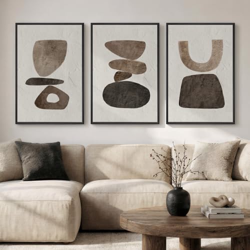 Large Framed Minimalist Abstract Canvas Wall Art for Living Room, 24x36 In by Cuspin
