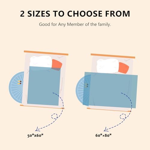 L'AGRATY Chunky Knit Throw Blanket for Couch, 50 x 60 Inches, Airy Blue - Image 4