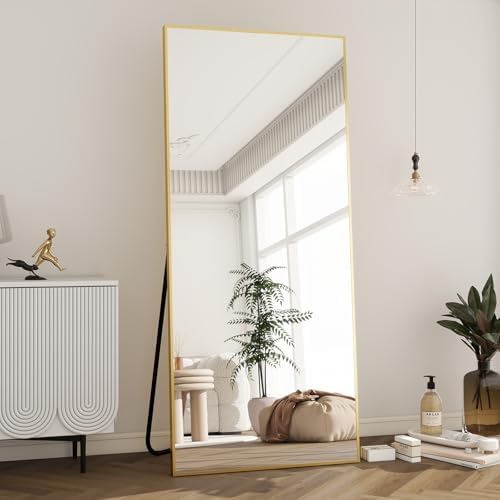 BEAUTYPEAK Full Length Mirror with Stand, 65"x24" Floor Mirror by BEAUTYPEAK
