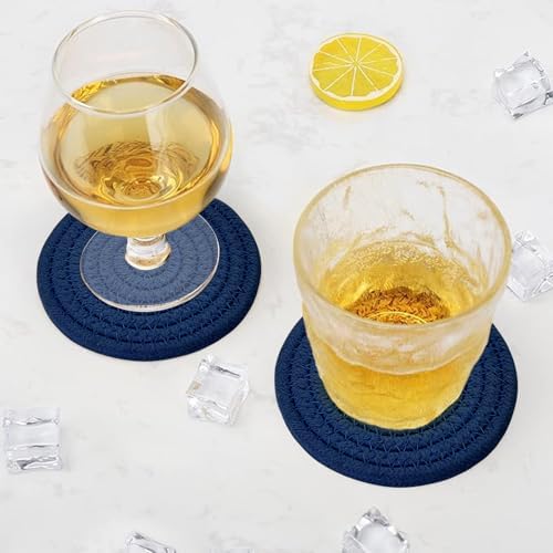 Woven Drink Coasters with Holder, Coasters for Drinks Set of 10 - Image 5