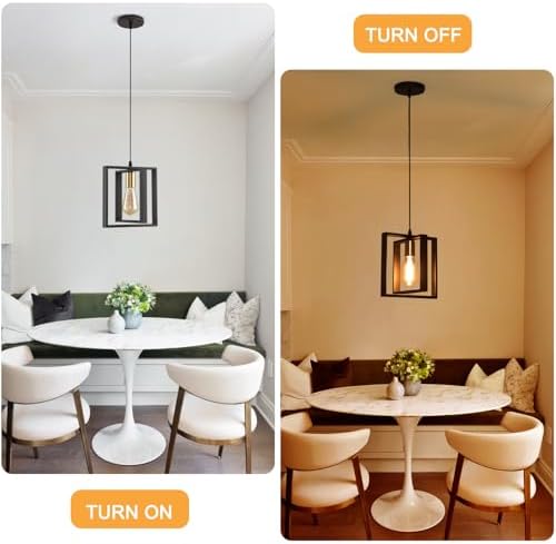 Set of 3 Rotatable Metal Frame Kitchen Island Pendant Lights - Image 5