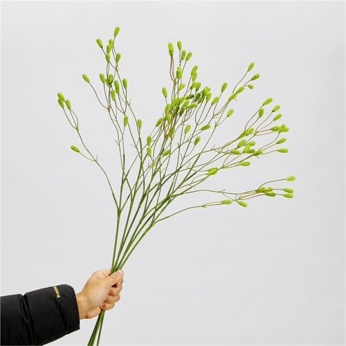 3Pcs 28.3in Artificial Sanguisorba Fruit Stems,Natural Dried Style Greenery - Image 3