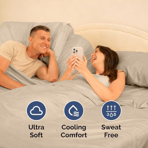 Flex Top Split Head King 4 Piece Sheet Set - Ultra-Soft, Breathable - Wheat - Image 5