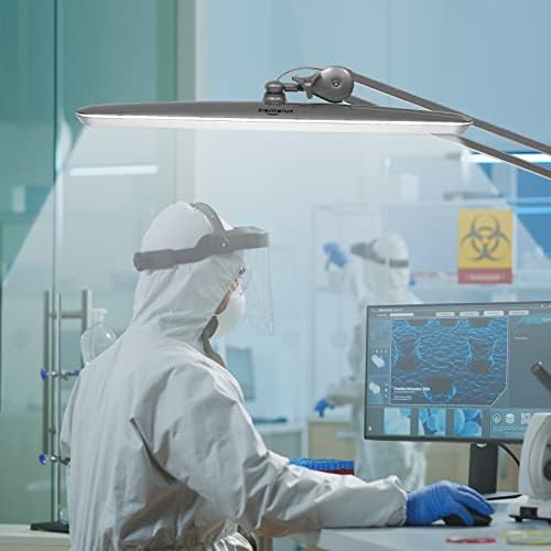 23-Inch LED Task Lamp with Clamp, 24W 2200LM, Silver - Image 6