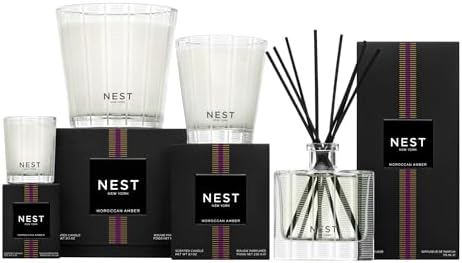 NEST New York Reed Diffuser, Moroccan Amber - 5.9 fl oz - Fragrance for Up to 90 Days - Reusable, Refillable Glass Holder - Includes 8 All-Natural Reed Sticks - Flame Free - Image 7