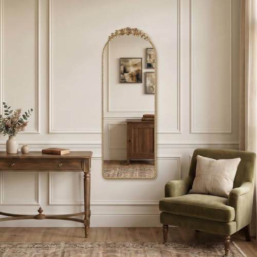 Vintage Full Length Mirror 19"x53" Gold Full Body Mirror - Image 4