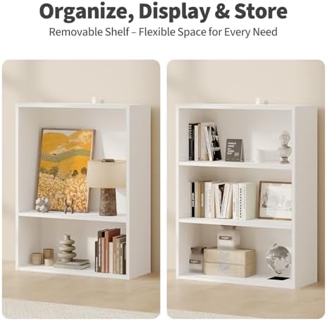 Sweetcrispy 3 Shelf Bookcase Open Display Bookshelf Storage Organizer - Image 5