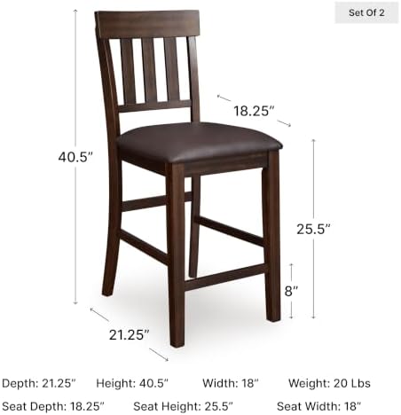 Signature Design by Ashley Haddigan Counter Height Bar Stool, Set of 2 - Image 3