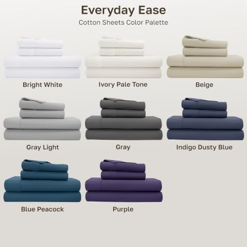 California Design Den 100% Cotton Sateen King Size Sheets Set, 6 Pcs, Beige - Image 7