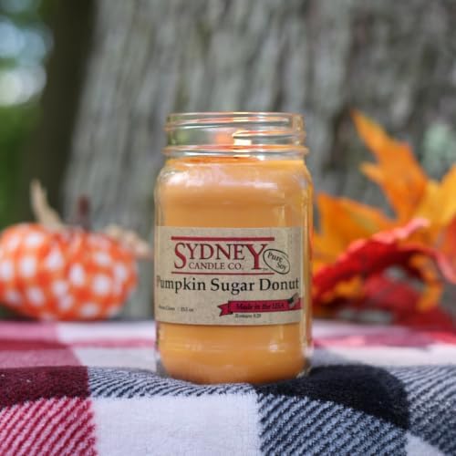 Soy Wax Fall Candles – Pumpkin Sugar Donut, Pack of 2 - Image 4