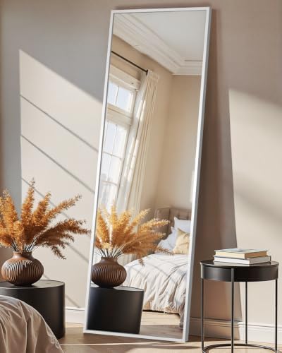 Full Length Floor Mirror 56"x15", Large Standing Body Mirror, Silver by TRAHOME