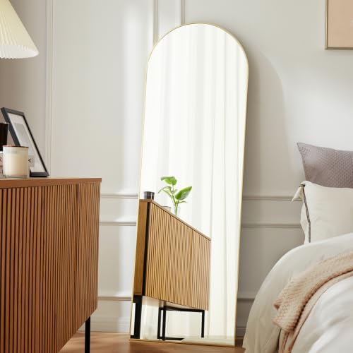 DUMOS Arched Mirror Full Length Floor, 58x19 Inch Full Body Standing Mirror by DumosLifestyle
