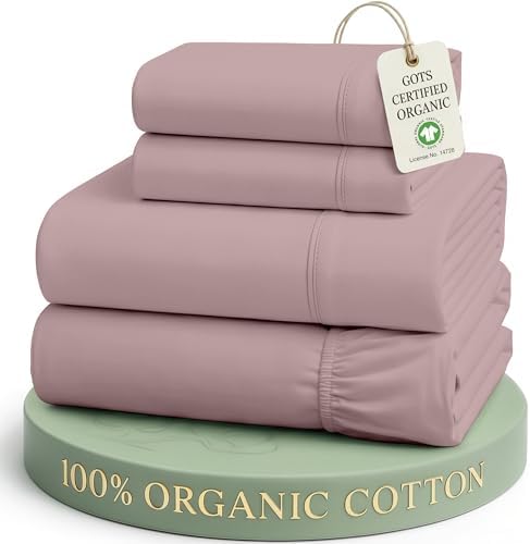 LANE LINEN Full Size Bed Sheets 100% Organic Cotton Cooling Soft - Lilac by LaneLinen