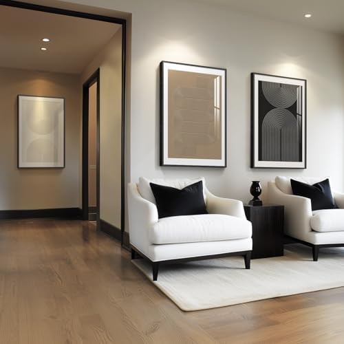 Framed Boho Neutral Abstract Wall Art for Living Room, 3 Piece 24x36 Inch - Image 4