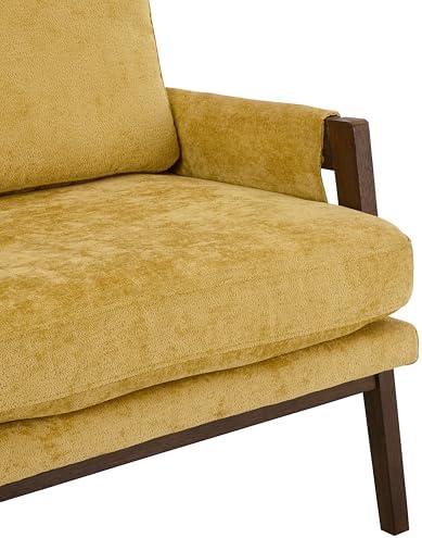Roundhill Furniture Kelly Mid-Century Modern Accent Armchair, Yellow - Image 5