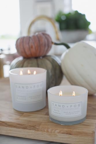 Sand + Fog Scented Candle - White Pumpkin – Additional Scents and Sizes – 100% Cotton Lead-Free Wick - Luxury Air Freshening Jar Candles - Perfect Home Decor – 12oz - Image 4