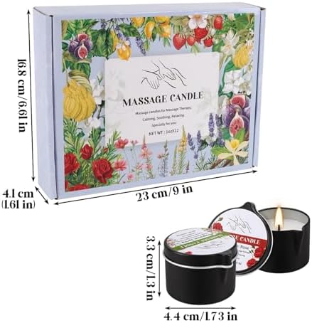 12-Pack Massage Candle Set - Low Temperature Soy Wax Melts into Silky Smooth Massage Oil, 1oz Aromatherapy Candles for Couples, Home Spa, Relaxation & Romantic Gifts (12 Scents) - Image 4