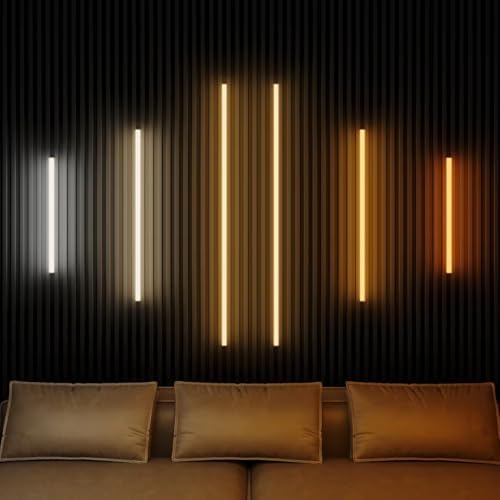 5CCT Wall Panel Lights 6PCS LED Light with 2700K-5000K Selectable by PeaceCozinessComfortable