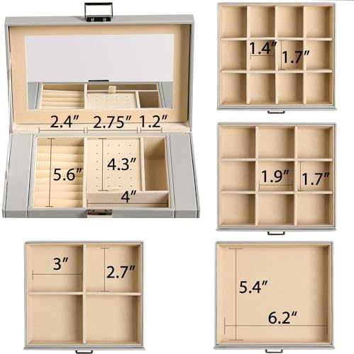 Frebeauty 5-Layer Jewelry Box for Women,Jewelry Organizer with 4 Drawers - Image 4