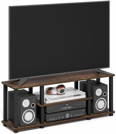 Furinno Turn-S-Tube 3-Tier Toolless Assembly TV Stand, Amber Pine by Furinno-FitsYourSpaceFitsYourBudget