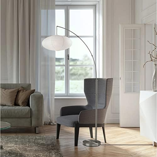 Adesso 5024-22 Corinne Arc Lamp, 80 in, 1 X 100W, Brushed Steel, 1 Floor Lamp - Image 2