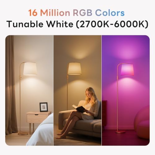 Smart RGB Arc Floor Lamp, 65", App Control, Compatible with Alexa - Image 5