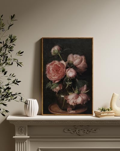 InSimSea Framed Canvas Prints Art Vintage Decor, Room Decor Flower Canvas Prints Framed Large Wall Art Decorations for Bedroom Farmhouse Bathroom, 16"x24" - Image 3