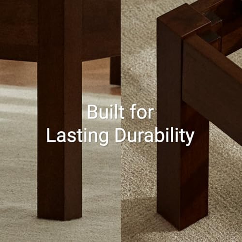 LIFEMENT Twin Bed Frame Classic Wood Platform, Noise Free, Under Bed Storage, No Box Spring Needed, Easy Assembly, Cherry - Image 5