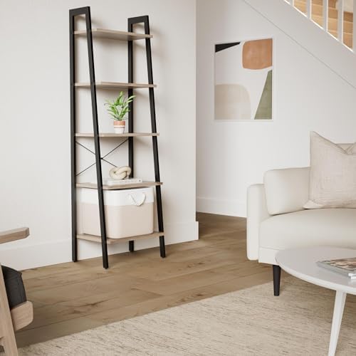VASAGLE Ladder Shelf, Bookcase Book Shelf, Storage Shelves, 5-Tier, 22In - Image 2