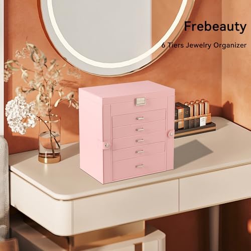 Frebeauty 6-Layer Jewelry Box for Women,Large Jewelry Organizer with Drawer - Image 2