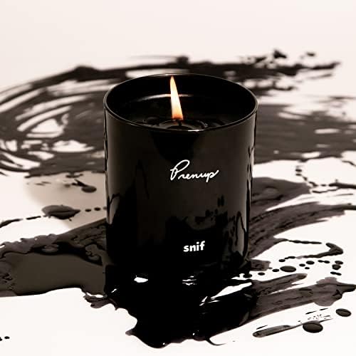 Prenup Luxury Scented Candle by Snif, Musky and Smooth Scent, 50+ Hours, 100% Cotton Fiber Wicks, Soy Wax Blend, Non-Toxic, Vegan, 8.5 oz - Image 4